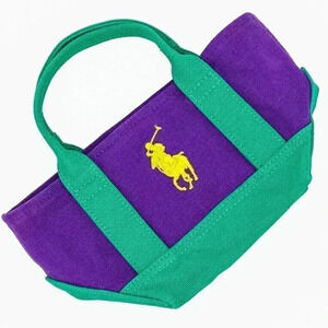 Vintage Ralph Lauren Polo Bag Mini Top Handle Bag Sporty Polo Bag Preppy Handbag